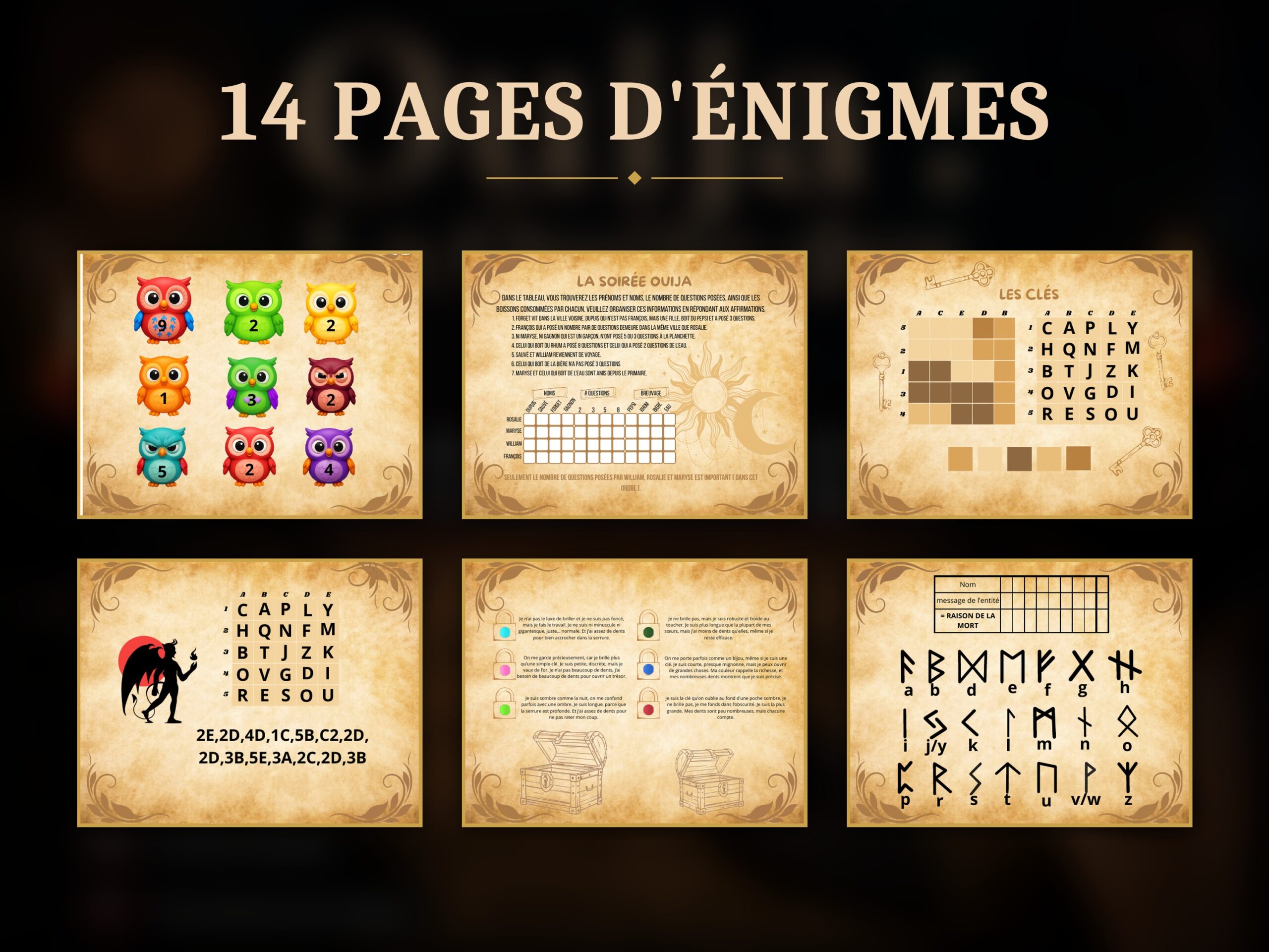 Ouija : La Quête des Âmes — Jeu d’enquête et d’énigmes pour l’Halloween (PDF à imprimer, 16+) – Image 3